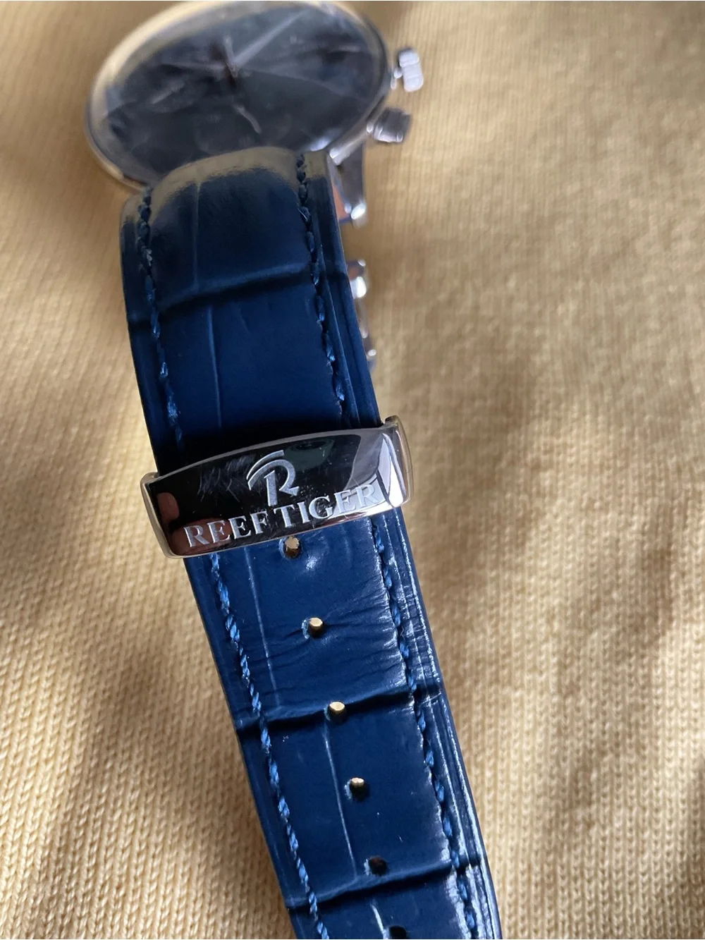 Mint Reef Tiger Automatic Domed Crystal Multifunction Watch 4 Date Settings